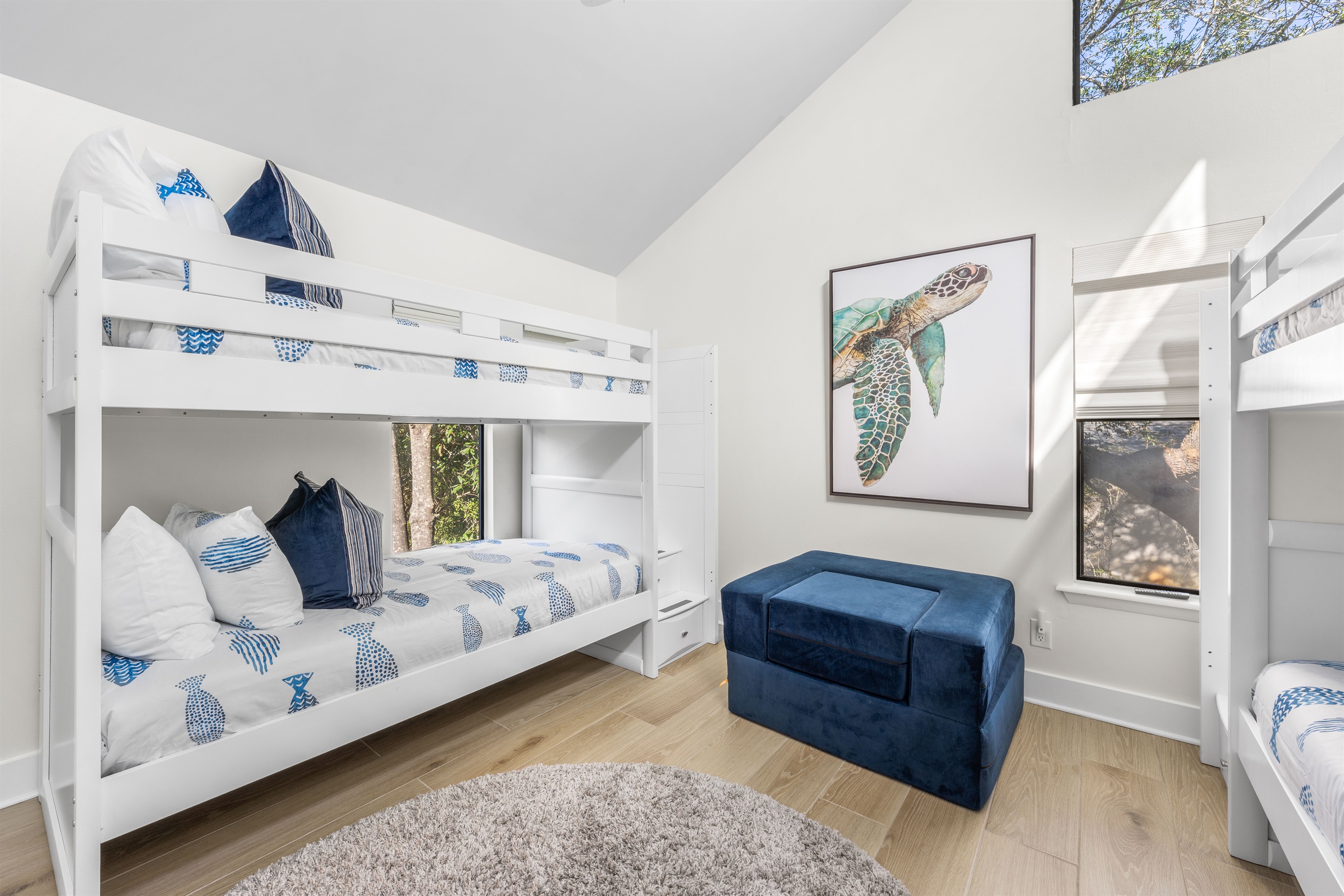 Turtle time bunk room for your kiddos.