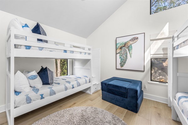 Turtle time bunk room for your kiddos.