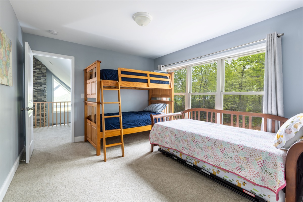 3rd bedroom with a bunk bed, twin and twin trundle