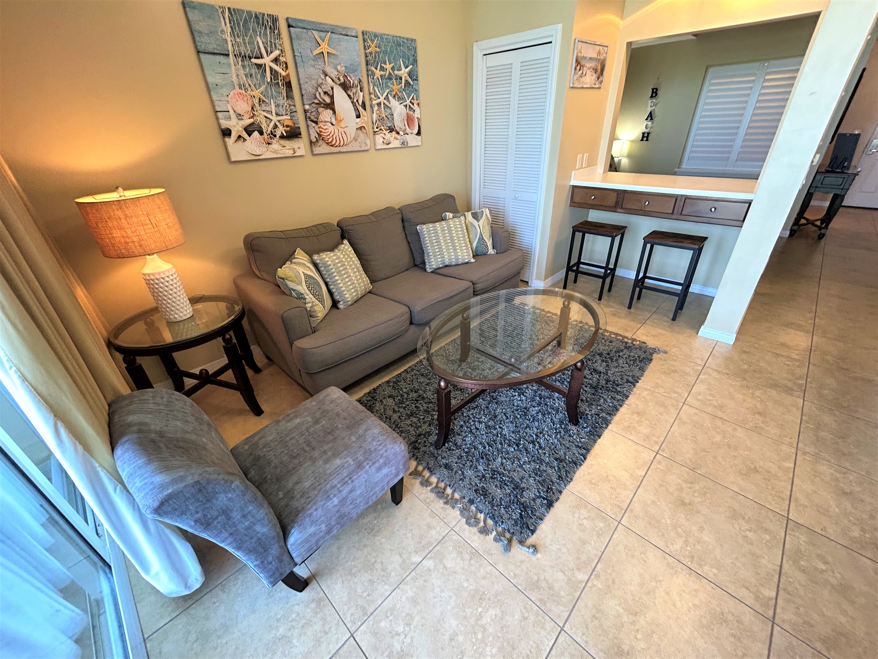 Living Room and Kitchen Bar