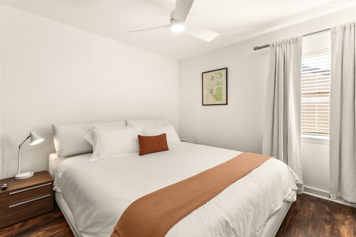 Guest room with quality mattress and thoughtful touches