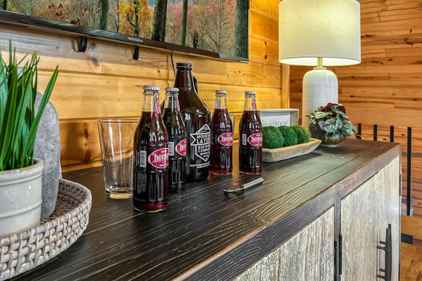 Cheerwine is a local cherry-flavored soft drink. Kids love it! It also makes great floats.