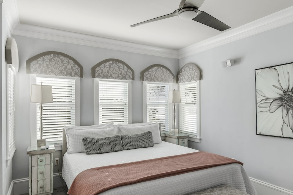 Bedroom 3 with Queen Bed and Side Gulf Views