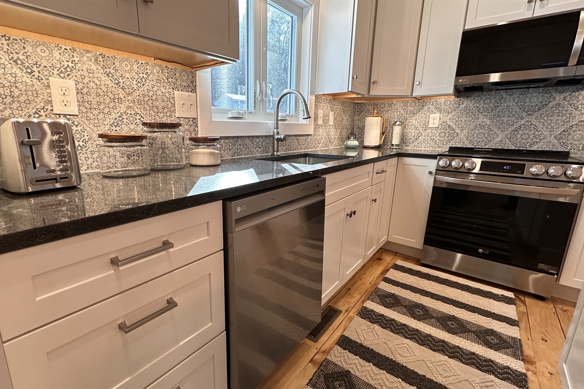 Kitchen with Window that faces back yard