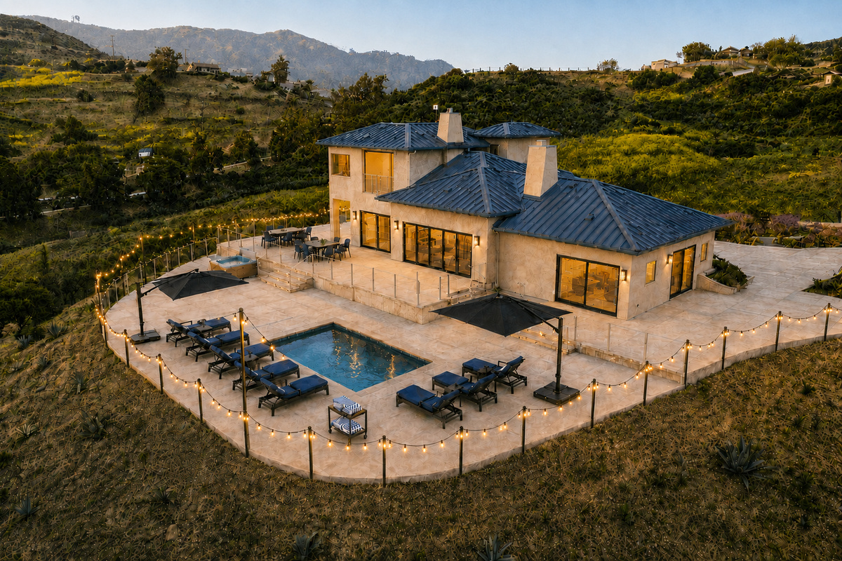 Your private retreat in the Santa Monica Mountains! Pool and hot tub with incredible views of the Serrano Valley. Just an 8 minute drive down the mountain to Deer Creek Beach.  