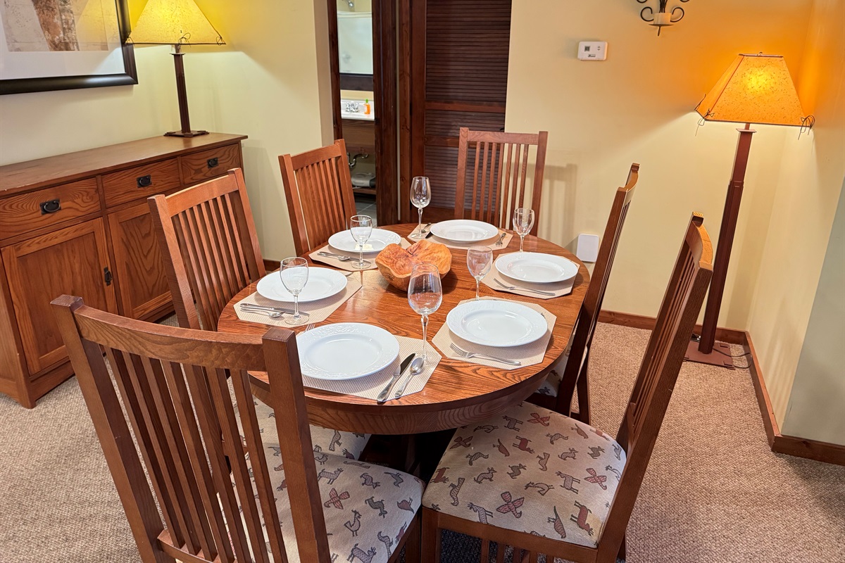 Dining table for six