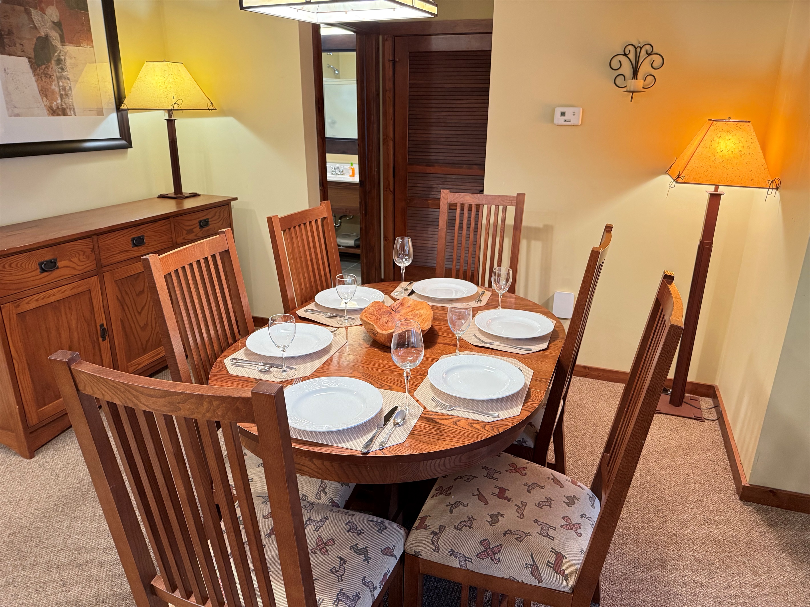 Dining table for six