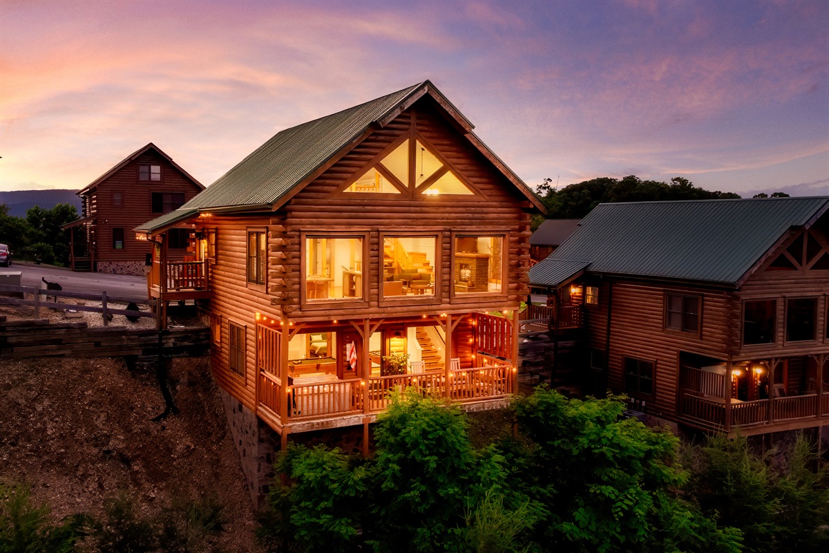 Embracing the simple joys, where the rustling leaves sing and the sunlight dances on the cabin's doorstep.