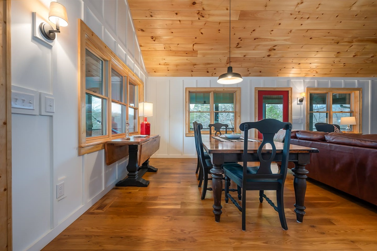 Dining room area on main level of home