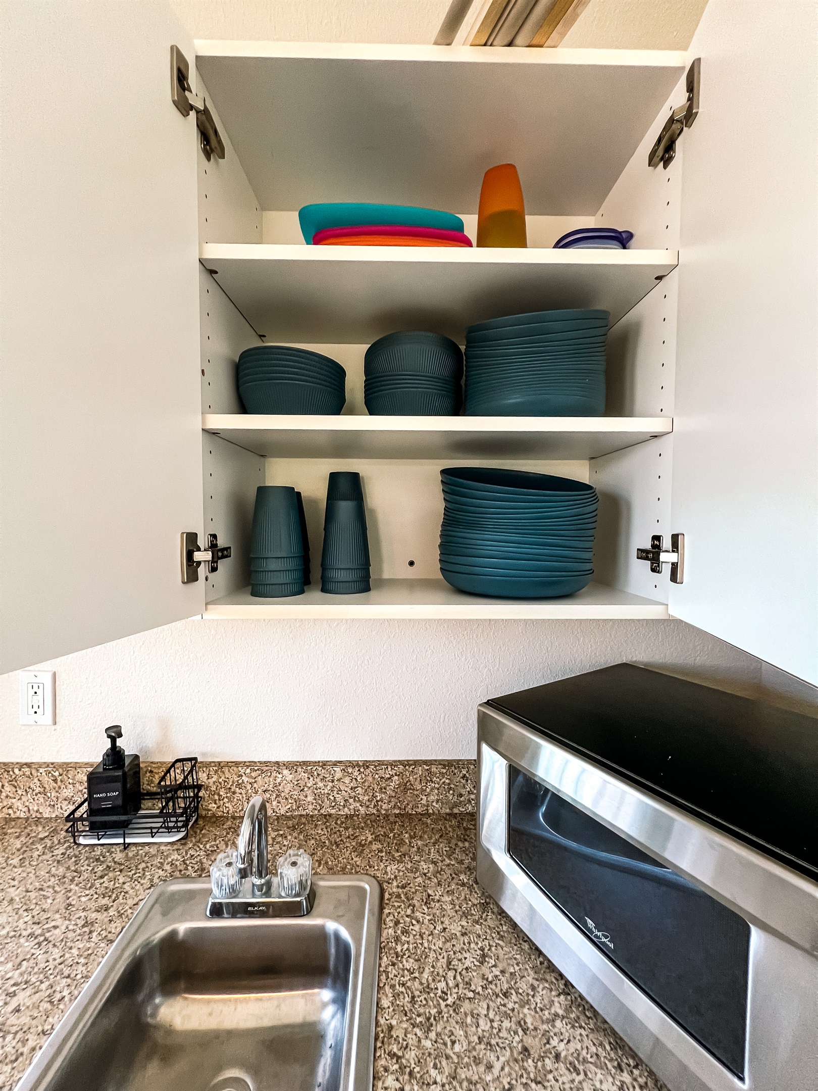 Plastic dinnerware perfect for outdoor use 