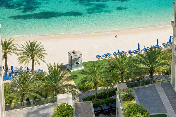 Aerial view of the beach