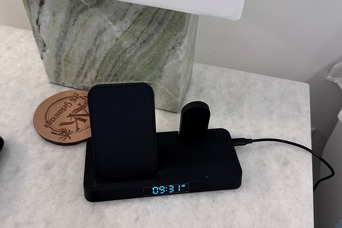 Charging station in Main bedroom