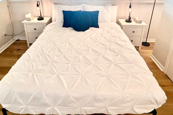 Master Bed with New Linens