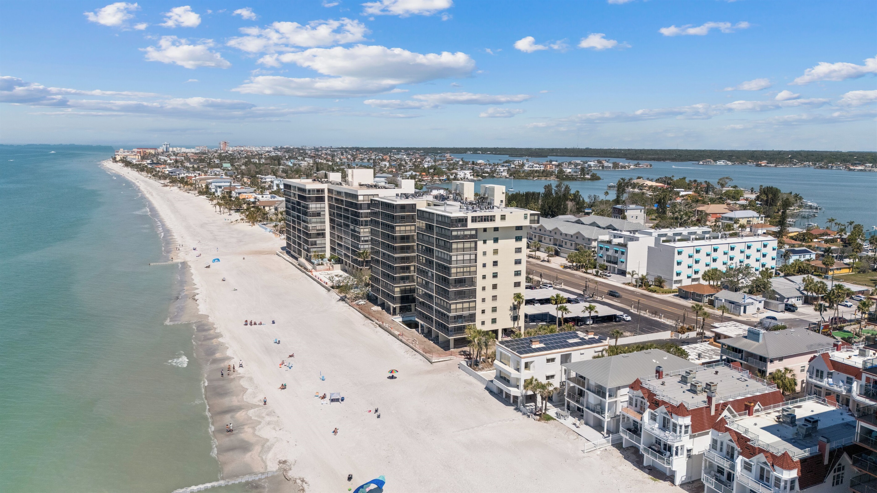Can you spot your new home away from home? It's right across the street from the beach!