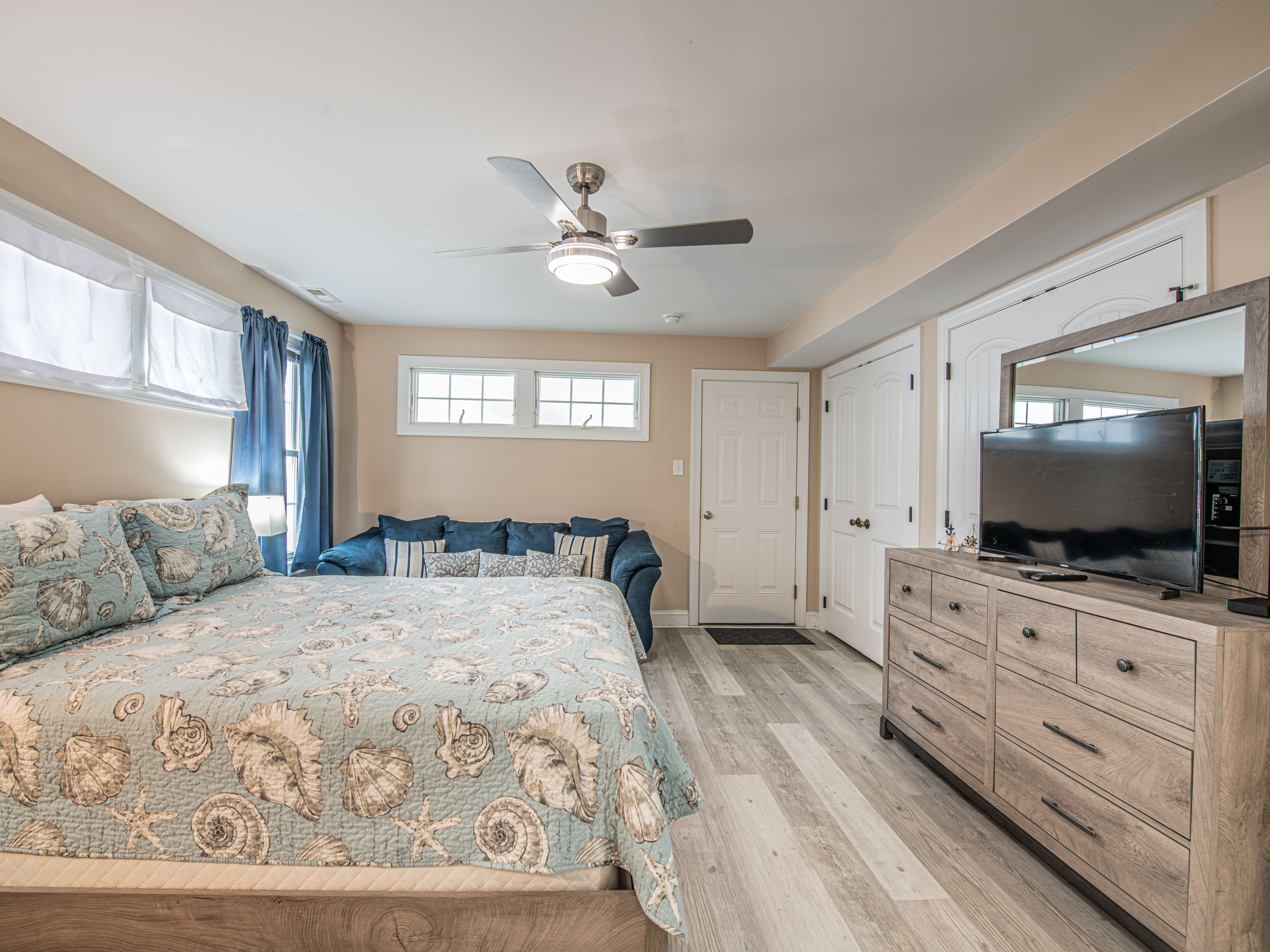 Spacious Bedroom 4 View with TV