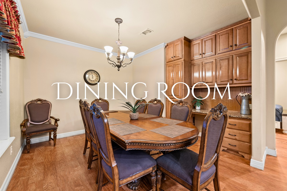 Elegant dining room perfect for family meals.