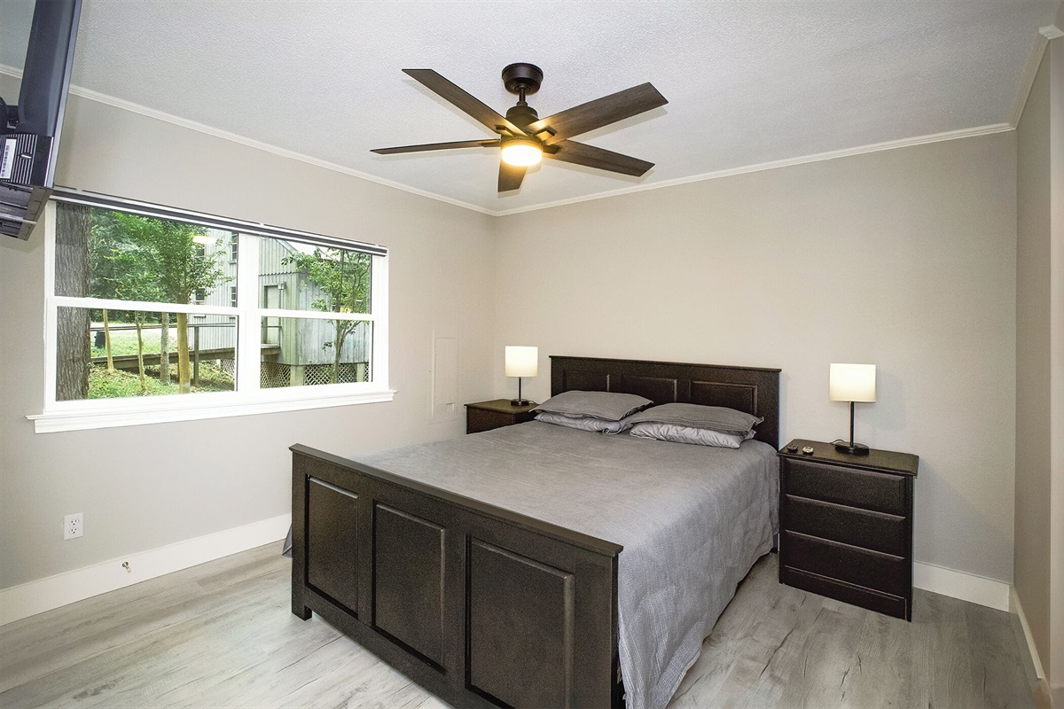 Main Floor 2nd bedroom with Queen Bed