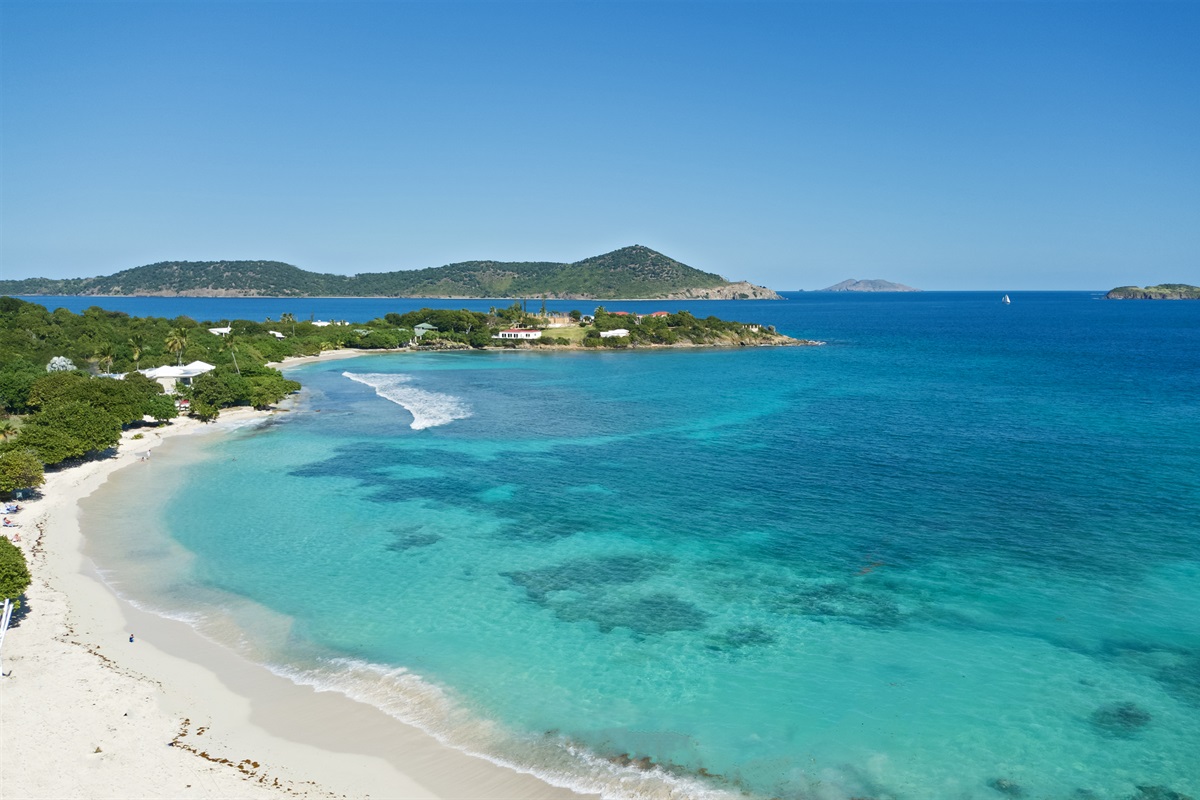 Endless turquoise stretches out at Sapphire Beach.