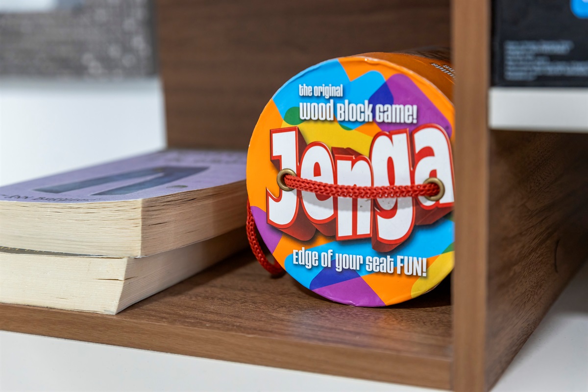 Pull Jenga from the shelf for spontaneous fun and easy laughs after a full day out.