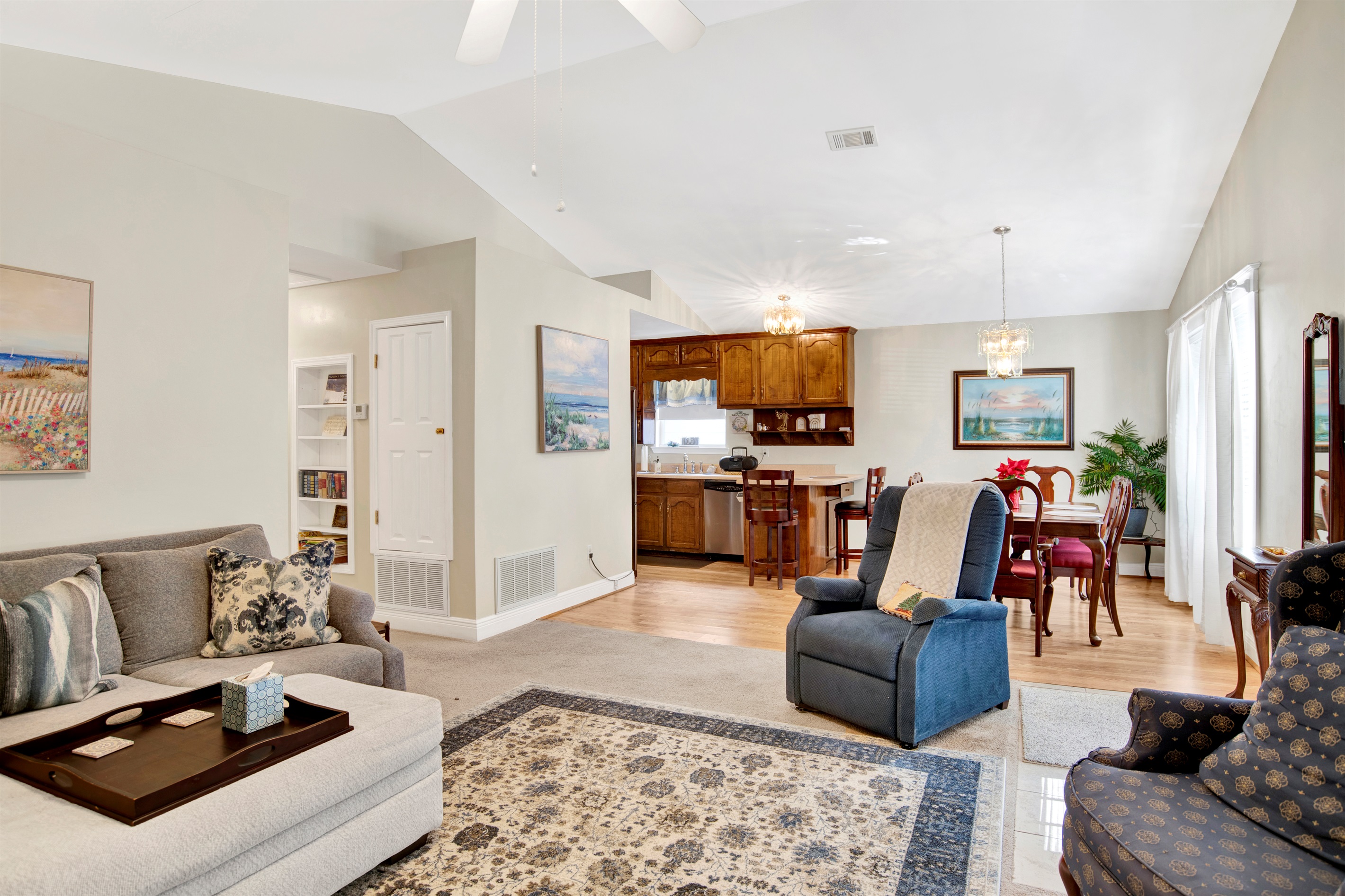 Open concept living/dining/kitchen