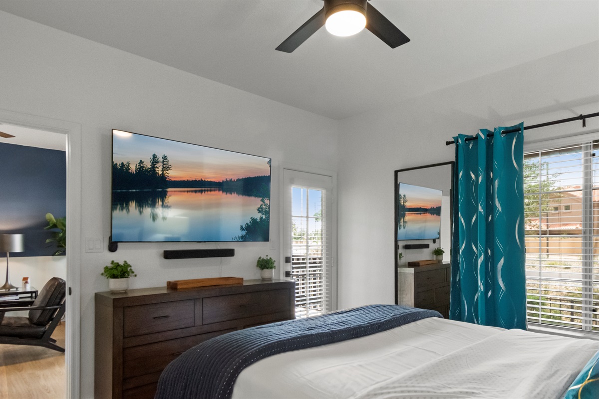 Relax and recharge in a calm and comfortable bedroom environment