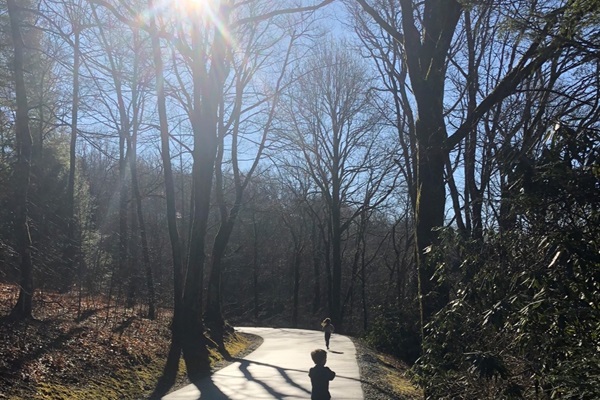 Misty Mountain is a perfect neighborhood for walkers - paved roads, nice variety of inclines and stunning views!