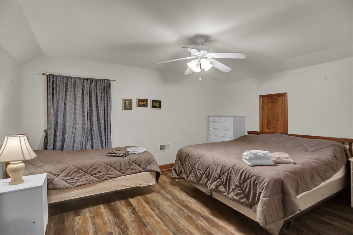 upstairs bedroom one king, one single