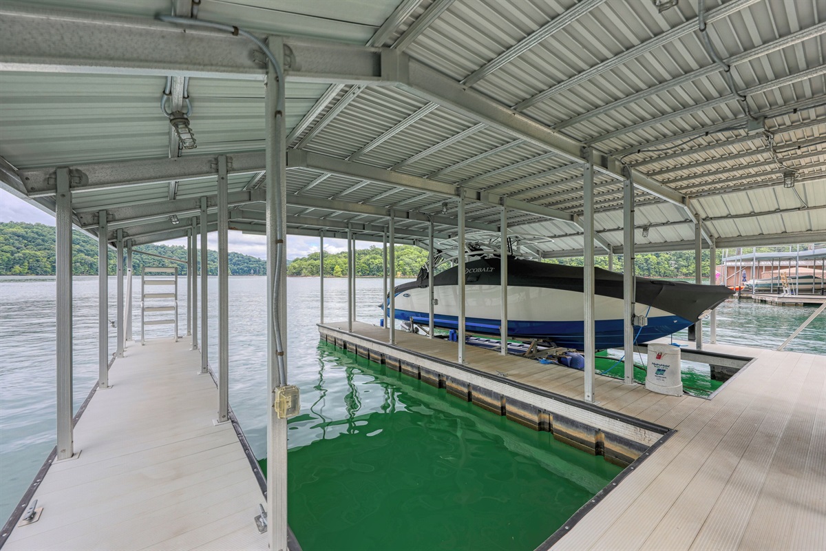 Room For Your Boats In The Covered Slip And Side Dock