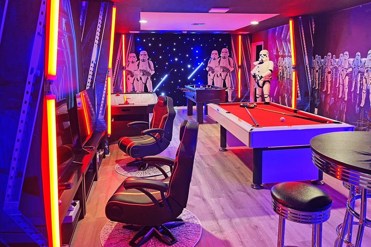 Welcome To Adventure Awaits 5!  Star Wars Theme Game Room