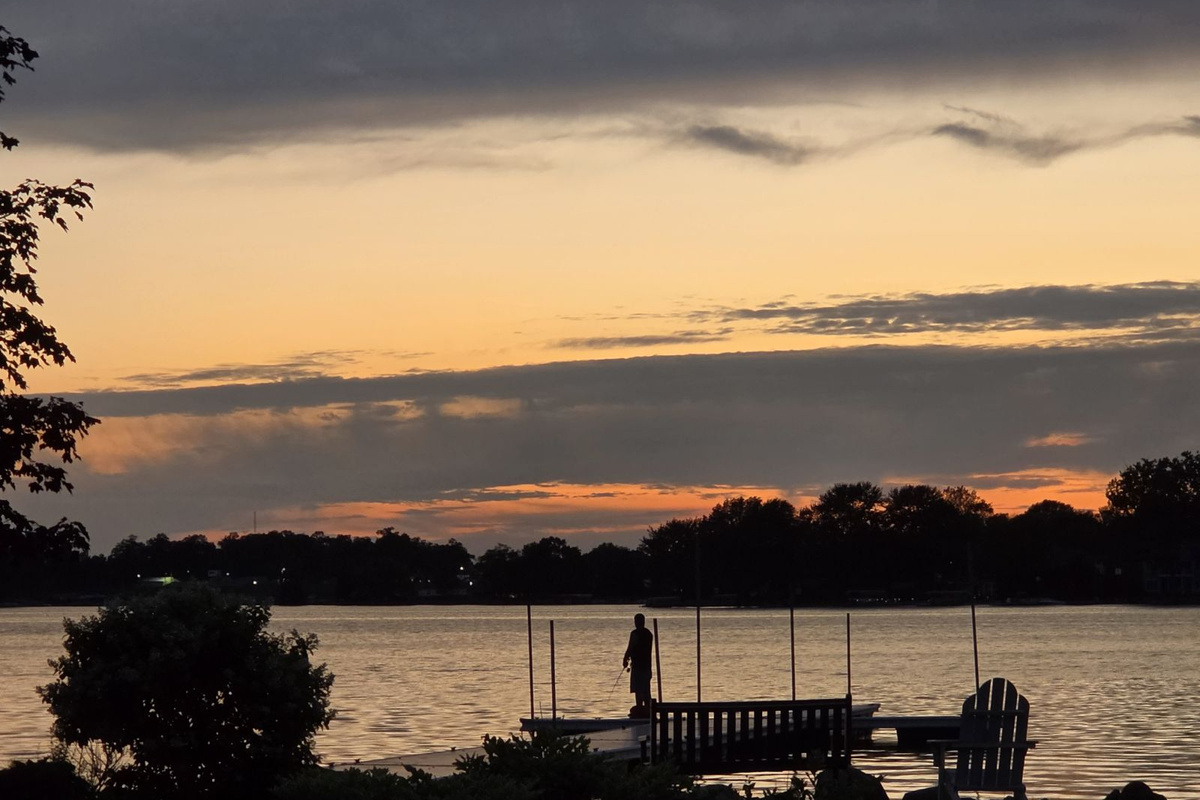 Pure lake life serenity. Whether you're casting a line at golden hour or enjoying an evening walk with the crew, stunning neighborhood views like this are right down the street.