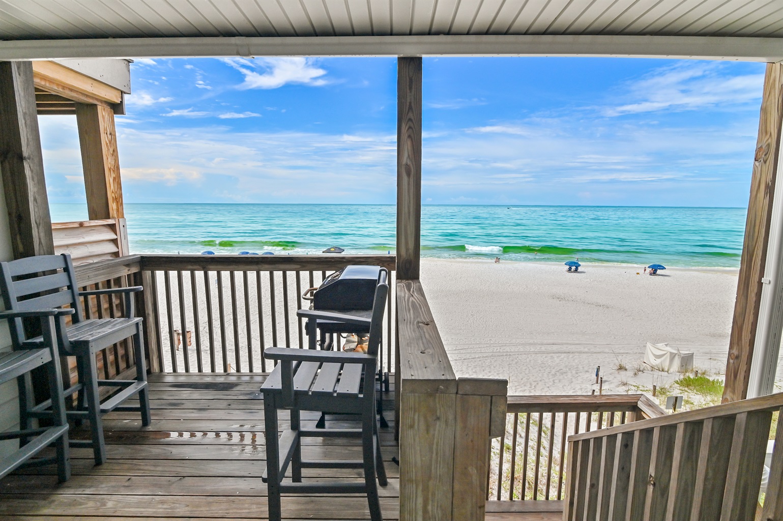 Second Floor Deck Grill and View!