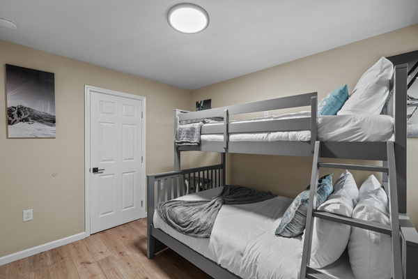 Room-darkening shades allow everyone to sleep in late