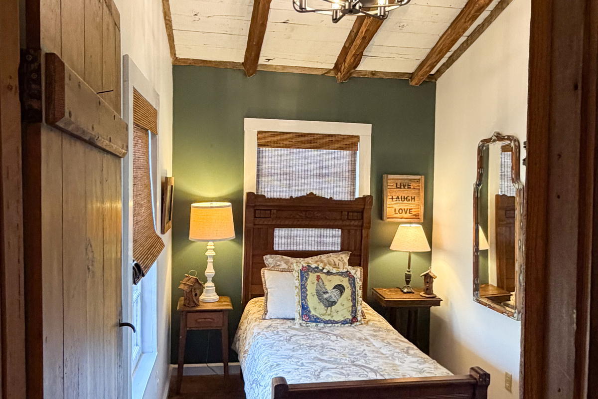 Twin bedroom is located on first level off of Living Area.