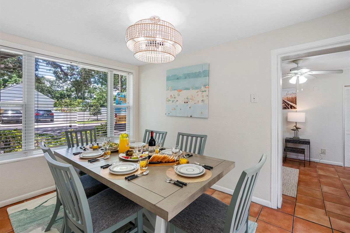 Start your day with sunlight and end it with warm conversation in this beautiful dining space, designed for both everyday comfort and memorable shared moments.