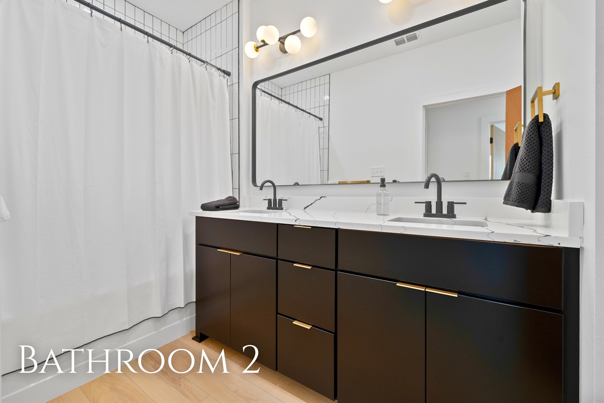 An additional bathroom adds convenience when traveling with others.