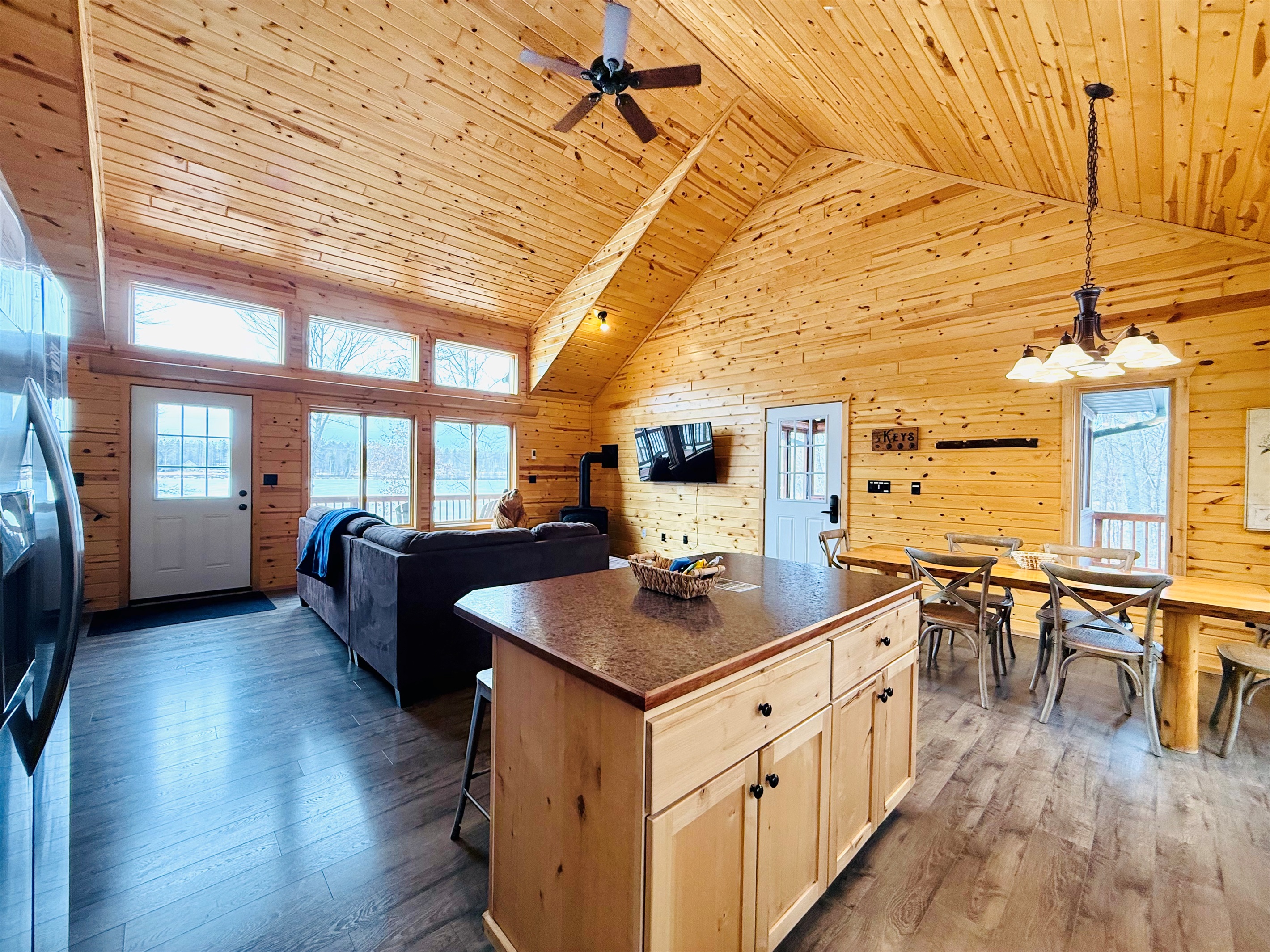 View of the Great Room from the Kitchen.