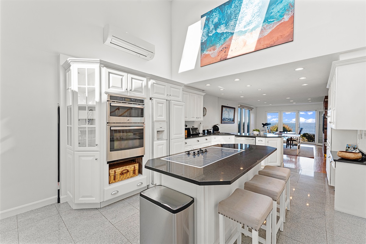 Everything you need for meal prep in one modern, fully equipped kitchen.