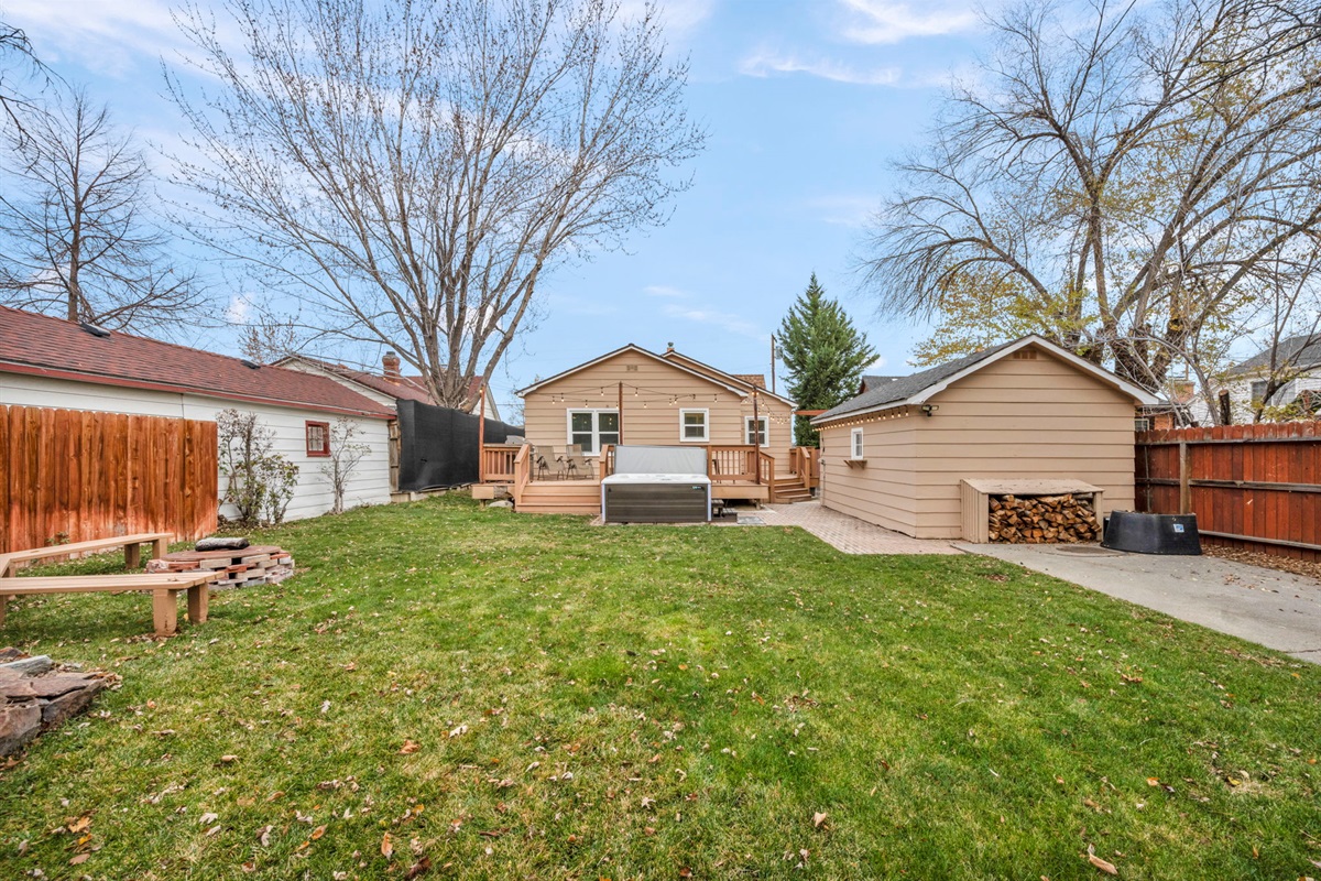 There is something for everyone in this backyard.