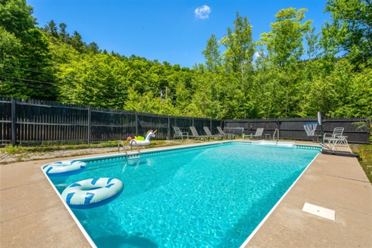 Cool off with a refreshing swim surrounded by trees, fresh air, and the feeling of having the place to yourselves.