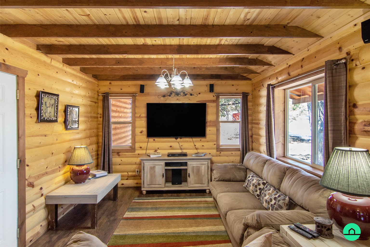 Living room area with TV