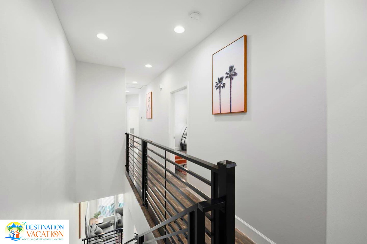 Bright hallways lead to beautifully appointed vacation spaces.