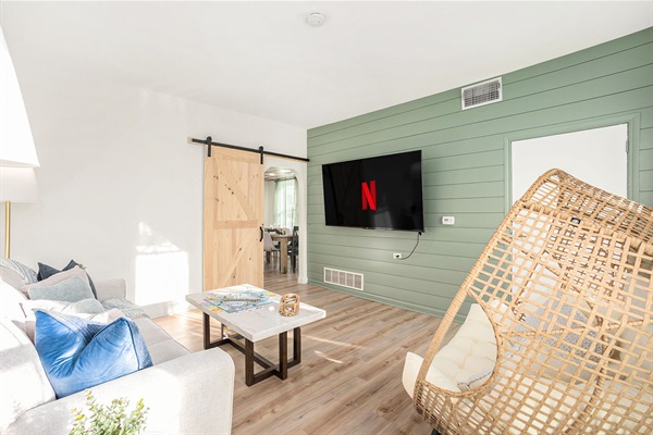 75" 4K Smart TV - perfect for cozy nights in