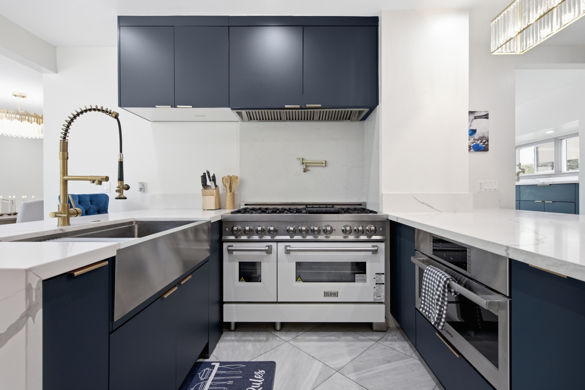 A huge, beautifully designed kitchen with plenty of space to cook, gather, and create unforgettable vacation memories.