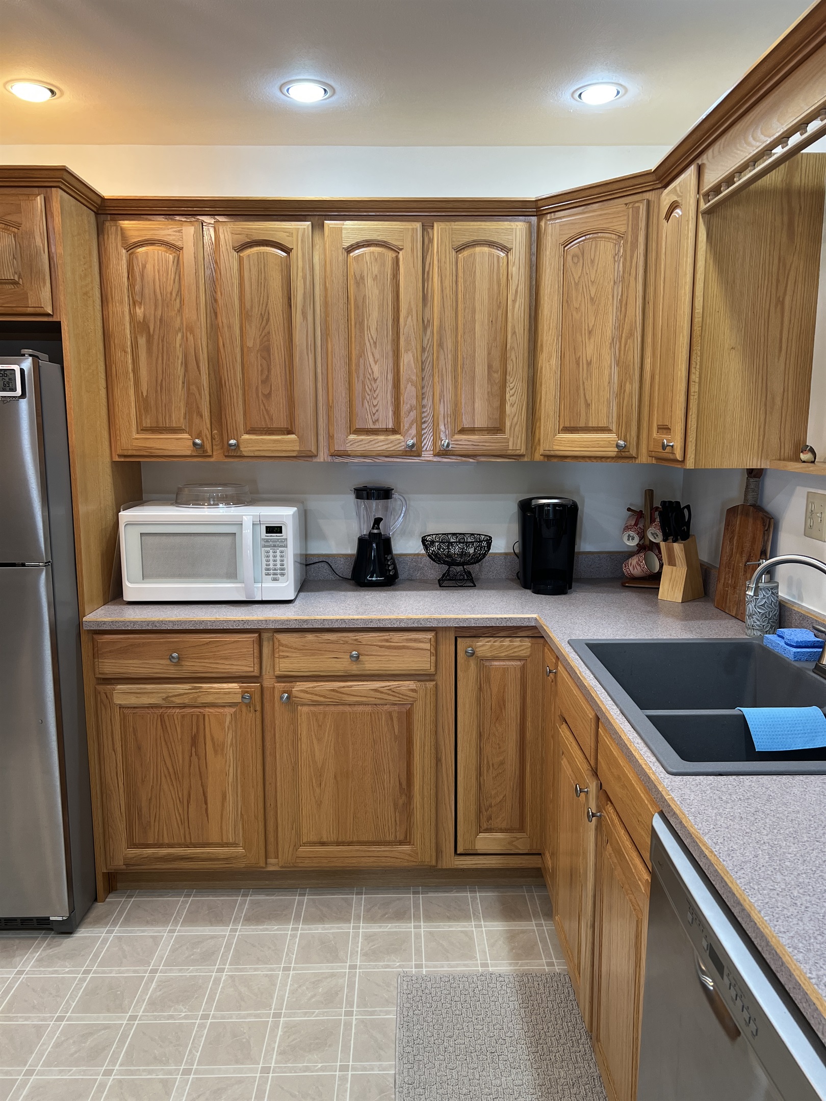 Kitchen with stainless appliances
