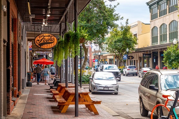 Downtown offers a lively atmosphere filled with local restaurants, shops, and outdoor seating along historic streets. Spend the day exploring unique boutiques, grabbing a bite to eat, and enjoying the vibrant energy of the city.
