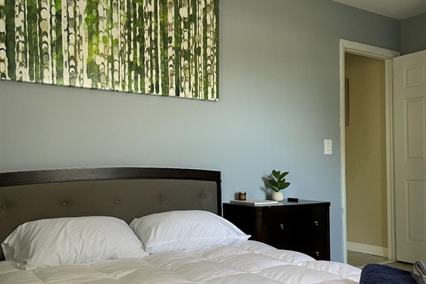 The third bedroom is located in the front of the house next to the restroom in the hallway immediately next door.
