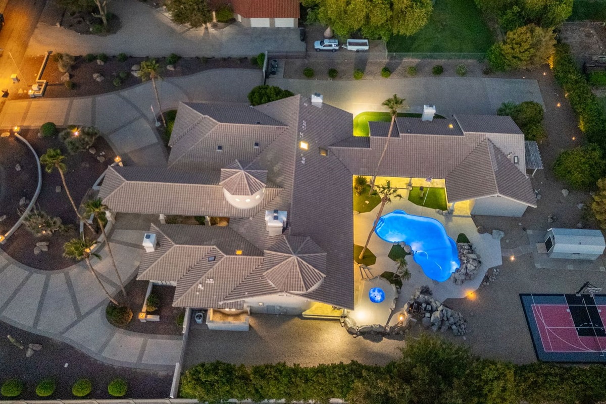 This high-angle shot reveals the thoughtful layout, offering luxury, privacy, and space to unwind.