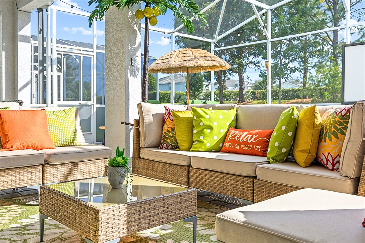 Relax in your bright and spacious lanai, designed for a good time!
