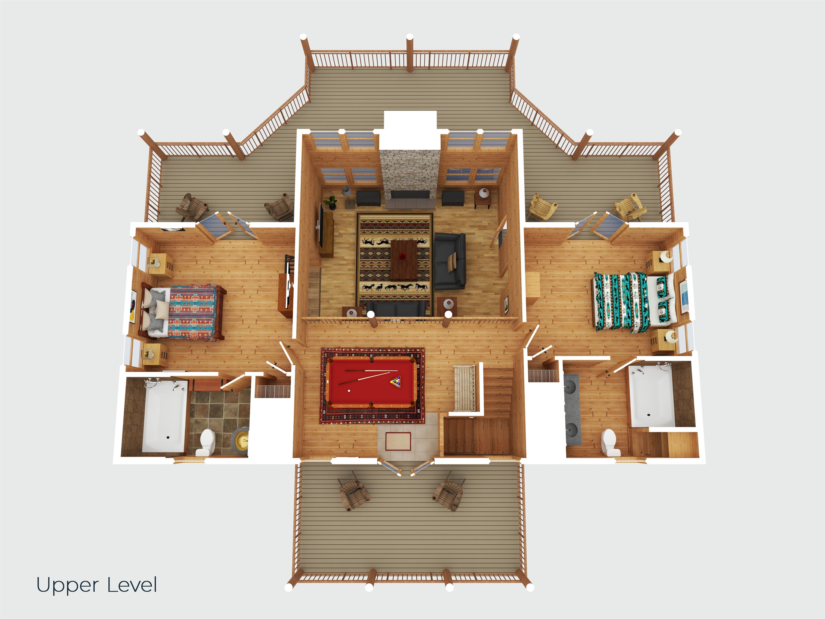 Upper level floorplan