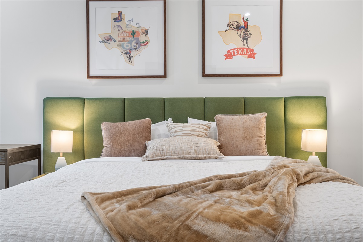 Stretch out on the King bed